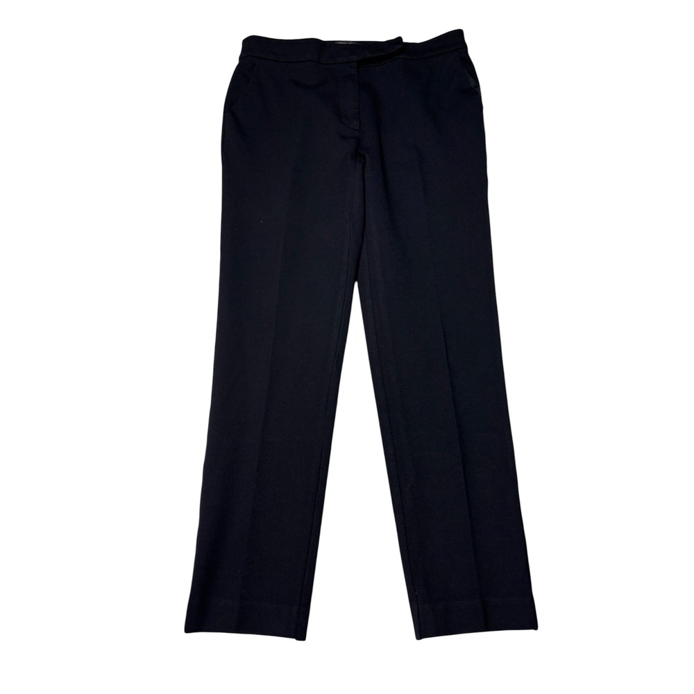 Brooks Brothers Womens 2P W28 L25 Black Straight Leg Ponte Dress Pants Petite